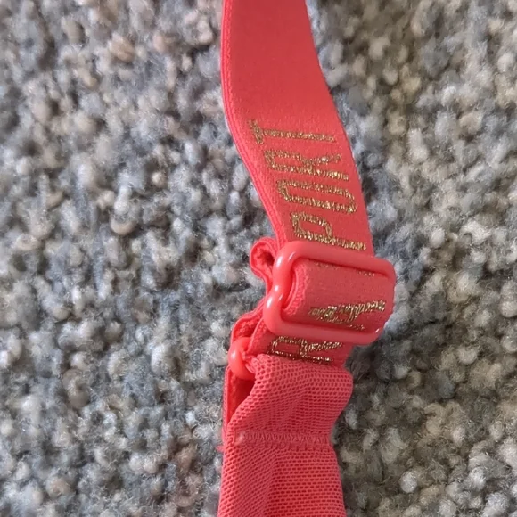 Pink Sports Bra with Gold Lettering - Picture 6 of 8